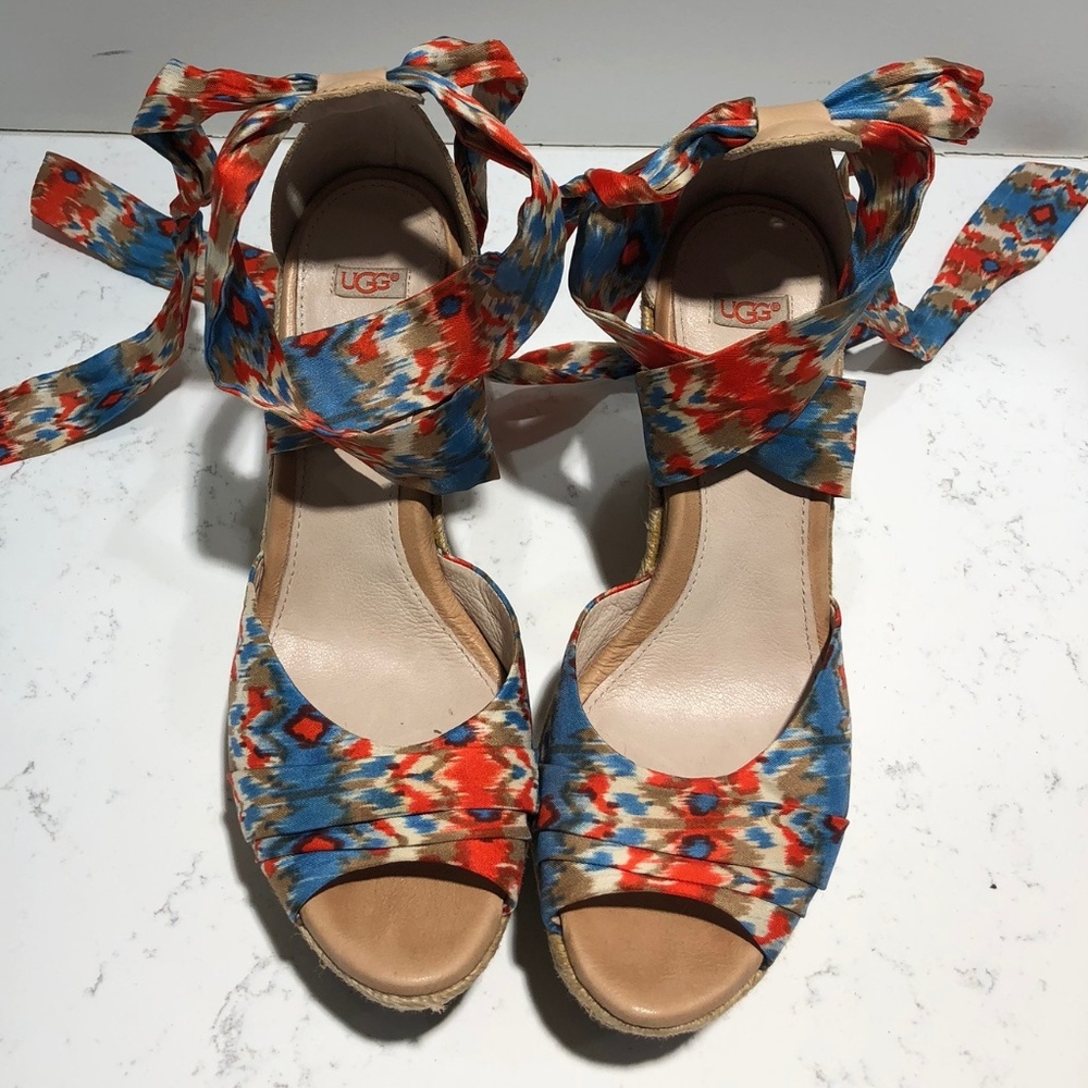 UGG Lucianna Platform Ribbon Espadrille Santorini